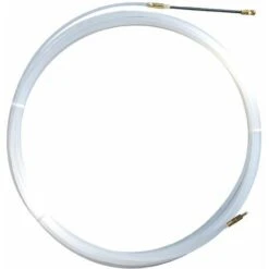 MILNOV Tire-fils En Nylon 4 Mm L 25 M Sans Dévidoir + 2 Embouts M5, Une Tête Flexible Et Un Oeillet