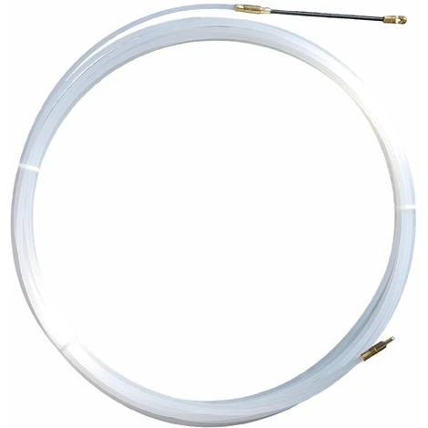 MILNOV Tire-fils En Nylon 4 Mm L 25 M Sans Dévidoir + 2 Embouts M5, Une Tête Flexible Et Un Oeillet 1 MILNOV Tire-fils En Nylon 4 Mm L 25 M Sans Dévidoir + 2 Embouts M5, Une Tête Flexible Et Un Oeillet