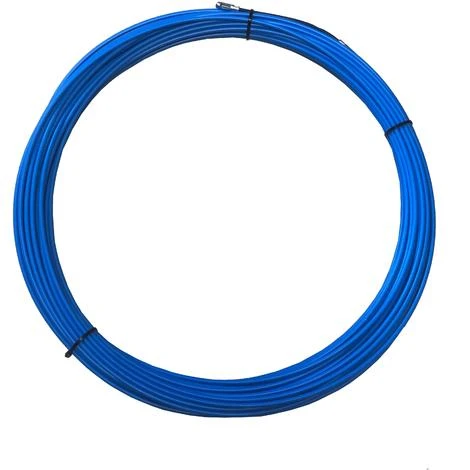 MILNOV Tire-fils En Acier/nylon 4 Mm L 10 M Sans Dévidoir + 2 Embouts M5, Une Tête Flexible Et Un Oeillet 1 MILNOV Tire-fils En Acier/nylon 4 Mm L 10 M Sans Dévidoir + 2 Embouts M5, Une Tête Flexible Et Un Oeillet