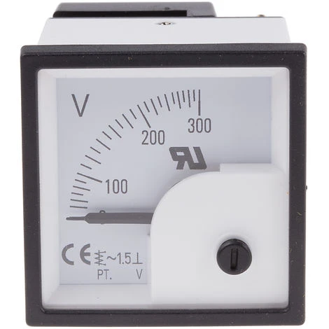 Voltmètre Analogique RS PRO, V C.a. 0 → 300V, 1,5 % ( Prix Pour 1 ) 1 Voltmètre Analogique RS PRO, V C.a. 0 → 300V, 1,5 % ( Prix Pour 1 )