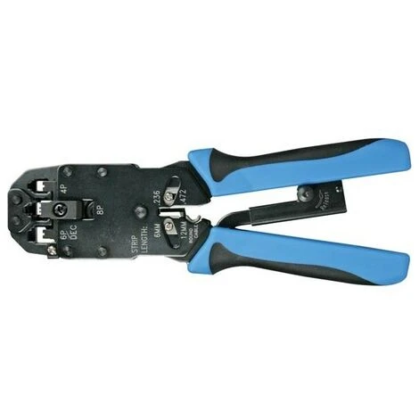 VELLEMAN PINCE A SERTIR PROFESSIONNELLE POUR CONNECTEURS MODULAIRES 4P4C (RJ10). 6P4C (RJ11). 8P8C (RJ45). DEC VTM468HP RI2621 1 VELLEMAN PINCE A SERTIR PROFESSIONNELLE POUR CONNECTEURS MODULAIRES 4P4C (RJ10). 6P4C (RJ11). 8P8C (RJ45). DEC VTM468HP RI2621