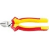 FP Pince Coupante Latérale Démultipliée VDE, Acier Vanadium, Tête Chromée, Poignées à Gaine En Plastique, Long. : 160 Mm