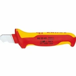 KNIPEX Poignées à Gaine En Plastique Multi-composant, Matériau De La Lame : Acier à Outils Spécial, Lame Fixe à Crochet, Dos De Lame Sans Gaine En Plastique