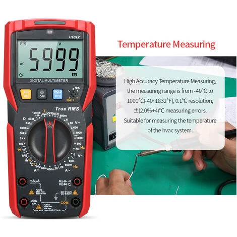 Uni-T Multimetre Numerique Mesure De Tension Ac / Dc Resistance Courant Capacite Frequence Testeur 4 Uni-T Multimetre Numerique Mesure De Tension Ac / Dc Resistance Courant Capacite Frequence Testeur – Image 4