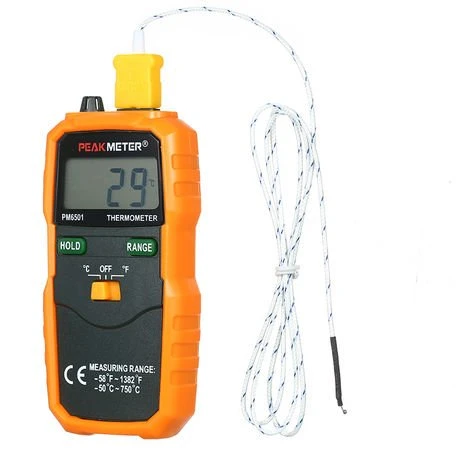 Peakmeter Pm6501 Lcd Sans Fil Type K Temperature Metre Thermocouple W / Data Hold / Connexion Thermometre Numerique 1 Peakmeter Pm6501 Lcd Sans Fil Type K Temperature Metre Thermocouple W / Data Hold / Connexion Thermometre Numerique