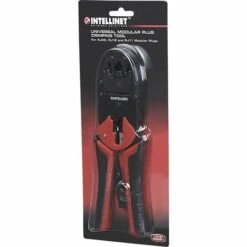 Pince à Sertir Intellinet 211048 Adapté Pour (spécifications Réseau (CAT)): CAT 3, CAT 4, CAT 5, CAT 5e, CAT 6, CAT 6a - Rouge, Noir -Outil de l'électricien Soldes 2022 14479149 3
