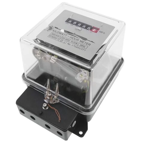 BeMatik - Compteur D'énergie électricité Monophasé Wattmetere 10A 230V 50Hz 30A Max De Plastique Transparent 1 BeMatik - Compteur D'énergie électricité Monophasé Wattmetere 10A 230V 50Hz 30A Max De Plastique Transparent