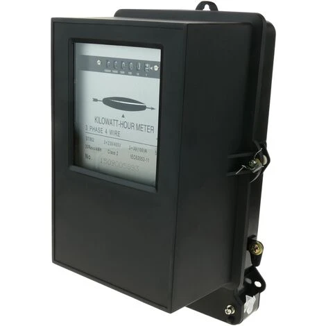 BeMatik - Compteur D'électricité 3 Phases 3x30A 230V 50Hz Plastique Noir 1 BeMatik - Compteur D'électricité 3 Phases 3x30A 230V 50Hz Plastique Noir