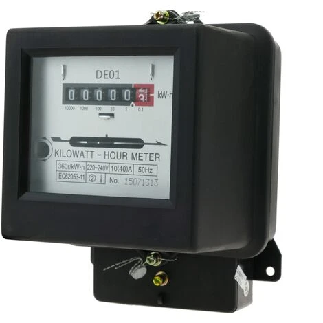 BeMatik - Compteur D'énergie électricité Monophasé Wattmetere 230V 50Hz 10A Plastique Noir 1 BeMatik - Compteur D'énergie électricité Monophasé Wattmetere 230V 50Hz 10A Plastique Noir