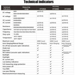 Pince Multimetre Numerique Ac / Dc, Ht206B, Habotest 8 Pince Multimetre Numerique Ac / Dc, Ht206B, Habotest -Outil de l'électricien Soldes 2022 15354915 4