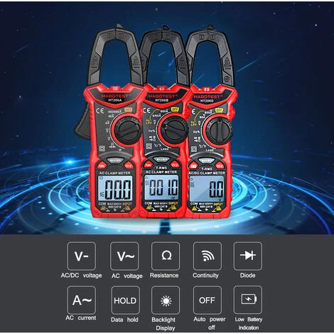 Pince Multimetre Numerique Ac / Dc, Ht206A, Habotest 5 Pince Multimetre Numerique Ac / Dc, Ht206A, Habotest – Image 5