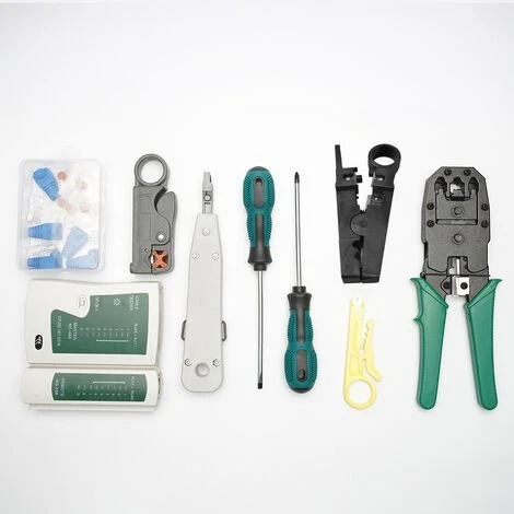 ASUPERMALL 14Pcs Network Hardware Sac Reseau Ethernet Outil Cable Lan Sertisseur Outils Pinces Kit Reseau Reparation D'Outils Set Cables Reseau A Double Usage Testeur 3 ASUPERMALL 14Pcs Network Hardware Sac Reseau Ethernet Outil Cable Lan Sertisseur Outils Pinces Kit Reseau Reparation D'Outils Set Cables Reseau A Double Usage Testeur – Image 3