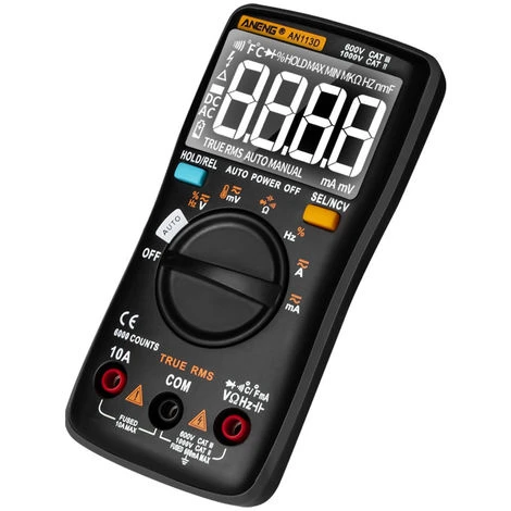 ANENG Multimetre Numerique, 6000 Comptes, Testeur De Tension Dc / Ac, Noir 1 ANENG Multimetre Numerique, 6000 Comptes, Testeur De Tension Dc / Ac, Noir