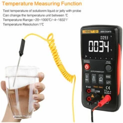 ANENG Multimetre Numerique Multifonctionnel, Mesure De Grande Precision, 9999 Mesures, Rouge 9 ANENG Multimetre Numerique Multifonctionnel, Mesure De Grande Precision, 9999 Mesures, Rouge -Outil de l'électricien Soldes 2022 16079642 5