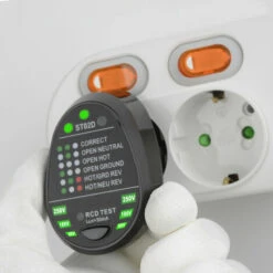 MESTEK Testeur De Prises Electriques Rcd, Avec Affichage De Retroeclairage De Tension -Outil de l'électricien Soldes 2022 16079865 3