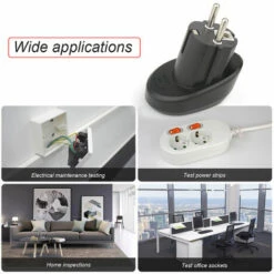 MESTEK Testeur De Prises Electriques Rcd, Avec Affichage De Retroeclairage De Tension -Outil de l'électricien Soldes 2022 16079865 5