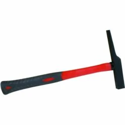 TECH HIT TEC HIT 201816 - Marteau Electricien - Incassable - Manche En Fibre De Verre - Panne Mince Et Plate - 16 Mm