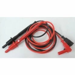 Jeu De 2 Pointes De Touches Bananes Coudées De Sécurité Avec Cordon Silicone 1.5m Pour Testeur / Multimètre ELC TSC150