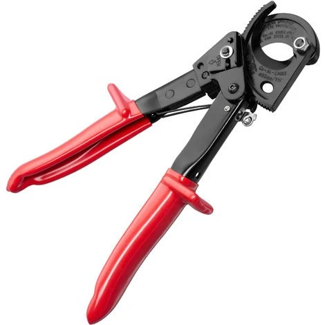 TECTAKE Coupe-câble à Cliquet - Pince Coupe Cable, Pince Coupe Fils, Cisaille A Cables - Rouge 1 TECTAKE Coupe-câble à Cliquet - Pince Coupe Cable, Pince Coupe Fils, Cisaille A Cables - Rouge