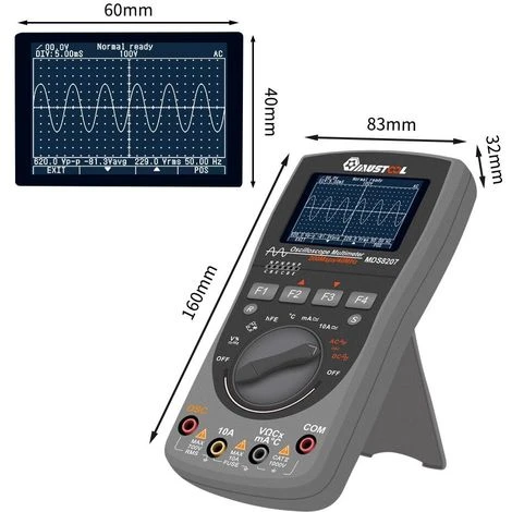 KINGSO Scopemètre De Stockage Numérique Mustool Intelligent Mds8207 Amélioré 2 En 1 Numérique 40 Mhz 200 Mps / S Oscilloscope Auto à Une Touche Osc 6000 Compteurs Multimètre Rms Vrai Dmm Testeur De Tension De Courant Ac / Dc Dmm 5 KINGSO Scopemètre De Stockage Numérique Mustool Intelligent Mds8207 Amélioré 2 En 1 Numérique 40 Mhz 200 Mps / S Oscilloscope Auto à Une Touche Osc 6000 Compteurs Multimètre Rms Vrai Dmm Testeur De Tension De Courant Ac / Dc Dmm – Image 5