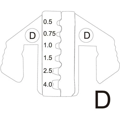 TOOLCRAFT PLE-0D 2180571 Matrice à Sertir Pour Embouts De Câble 0.5 à 4 Mm² Adapté Pour Marque (pinces) TOOLCRAFT PZ-50 2 TOOLCRAFT PLE-0D 2180571 Matrice à Sertir Pour Embouts De Câble 0.5 à 4 Mm² Adapté Pour Marque (pinces) TOOLCRAFT PZ-50 – Image 2