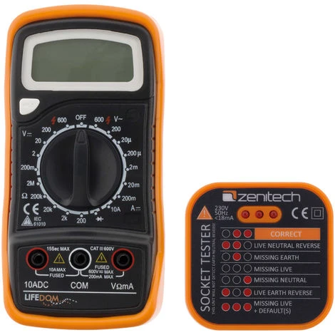 ZENITECH Multimètre Antichoc 17 Calibres 6 Fonctions 2 ZENITECH Multimètre Antichoc 17 Calibres 6 Fonctions – Image 2