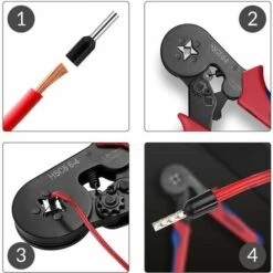 MONZANA Pince à Sertir 1200 Cosses électriques Sertissage Embouts Câbles Outil Bricolage Crimper Pince Pour Terminaux -Outil de l'électricien Soldes 2022 21031191 3