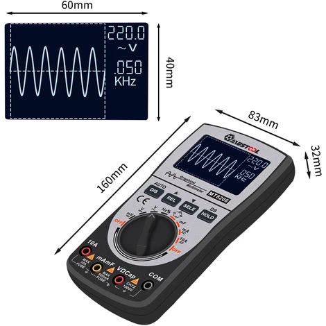 ZEBRAA MUSTOOL MT8206 HD Multimètre Oscilloscope Intelligent Digital Voltmètre DC AC 2 ZEBRAA MUSTOOL MT8206 HD Multimètre Oscilloscope Intelligent Digital Voltmètre DC AC – Image 2