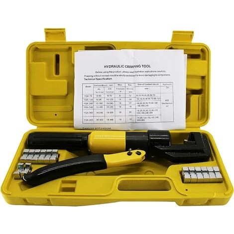 LITZEE (R) Pince à Sertir Hydraulique Pour Bornes De Câbles De Batterie Avec Outils De Sertissage (10 T) 5 LITZEE (R) Pince à Sertir Hydraulique Pour Bornes De Câbles De Batterie Avec Outils De Sertissage (10 T) – Image 5