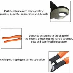 LITZEE Outils à Main Pince Coupante De Câble Fil Câble De Coupe Outils Câble De Haute Dureté Exploitent Cisailles à Pince, Matériau En Acier Dur 7 LITZEE Outils à Main Pince Coupante De Câble Fil Câble De Coupe Outils Câble De Haute Dureté Exploitent Cisailles à Pince, Matériau En Acier Dur -Outil de l'électricien Soldes 2022 27115004 3