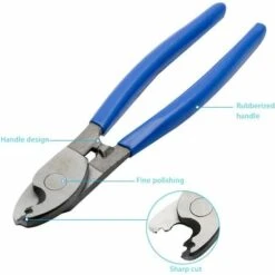 LITZEE Pince à Dénuder 215 Mm Coupe-câble électrique Réglable Cisaille Câble électrique Outil De Coupe Pour Couper Les Câbles Gainés En Aluminium, Cuivre Et Plastique 7 LITZEE Pince à Dénuder 215 Mm Coupe-câble électrique Réglable Cisaille Câble électrique Outil De Coupe Pour Couper Les Câbles Gainés En Aluminium, Cuivre Et Plastique -Outil de l'électricien Soldes 2022 27115027 3