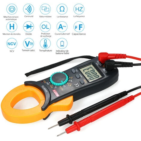 NJTY Mini Pince Ampèremétrique AC 4000 Compteur AC Et DC Pince Ampèremétrique Mesurer La Tension AC Et DC Non Chargée 3 NJTY Mini Pince Ampèremétrique AC 4000 Compteur AC Et DC Pince Ampèremétrique Mesurer La Tension AC Et DC Non Chargée – Image 3