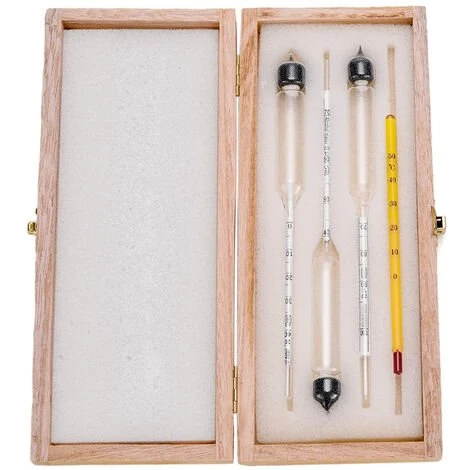 DEVENIRRICHE Compteur D'alcool 3 Pièces Avec Thermomètre Compteur D'alcool Teneur En Alcool 0-40, 40-70, 70-100 Vol% Hydromètre Pour Spiritueux Distillats Whisky Brandy Vodka 1 DEVENIRRICHE Compteur D'alcool 3 Pièces Avec Thermomètre Compteur D'alcool Teneur En Alcool 0-40, 40-70, 70-100 Vol% Hydromètre Pour Spiritueux Distillats Whisky Brandy Vodka