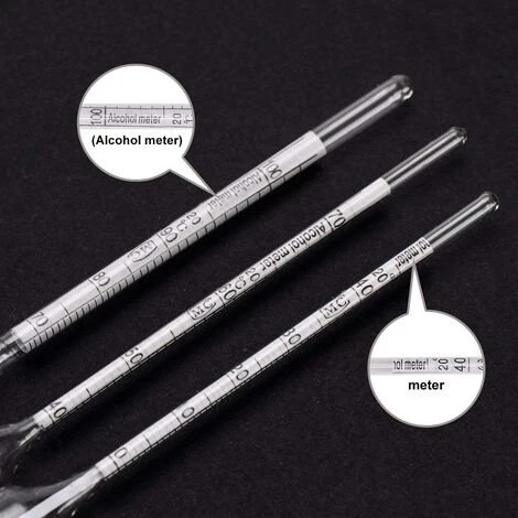 DEVENIRRICHE Compteur D'alcool 3 Pièces Avec Thermomètre Compteur D'alcool Teneur En Alcool 0-40, 40-70, 70-100 Vol% Hydromètre Pour Spiritueux Distillats Whisky Brandy Vodka 3 DEVENIRRICHE Compteur D'alcool 3 Pièces Avec Thermomètre Compteur D'alcool Teneur En Alcool 0-40, 40-70, 70-100 Vol% Hydromètre Pour Spiritueux Distillats Whisky Brandy Vodka – Image 3