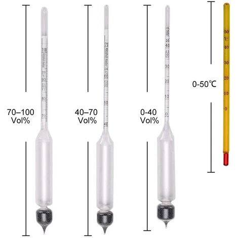 DEVENIRRICHE Compteur D'alcool 3 Pièces Avec Thermomètre Compteur D'alcool Teneur En Alcool 0-40, 40-70, 70-100 Vol% Hydromètre Pour Spiritueux Distillats Whisky Brandy Vodka 5 DEVENIRRICHE Compteur D'alcool 3 Pièces Avec Thermomètre Compteur D'alcool Teneur En Alcool 0-40, 40-70, 70-100 Vol% Hydromètre Pour Spiritueux Distillats Whisky Brandy Vodka – Image 5