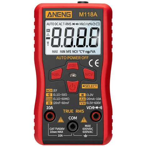 Aneng M118A Auto Allant Multimetre Numerique De Haute Precision Trms 6000 Comtes Tension Courant Ohm Diode Multi Testeur Capacitance 3 Aneng M118A Auto Allant Multimetre Numerique De Haute Precision Trms 6000 Comtes Tension Courant Ohm Diode Multi Testeur Capacitance – Image 3