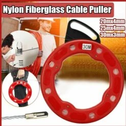 INSMA 30M 3mm Extracteur Trainage Fibre De Verre Cable Tire-fil Rodder électricien