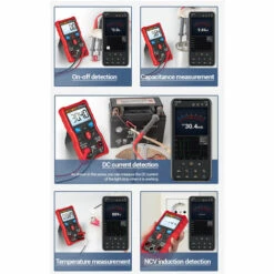 ANENG Multimetre Avec App Telecommande Trms Ac / Dc Automatique Multitester Mesures Resistance Capacitance Continuite Hertz Diode Et Testeur De Temperature, Rouge -Outil de l'électricien Soldes 2022 28077809 4