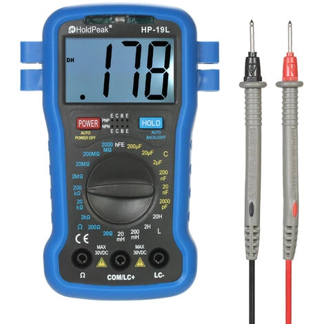 HOLDPEAK Compteur De Capaciteet D'inductance Numerique LCD Testeur LCR Haute Precision HP-19L Livresans Piles 1 HOLDPEAK Compteur De Capaciteet D'inductance Numerique LCD Testeur LCR Haute Precision HP-19L Livresans Piles