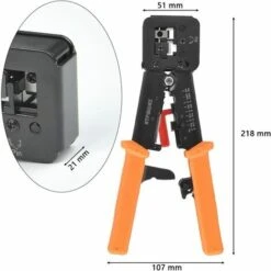 BRIDAY RJ45 Outil De Sertissage Pour RJ11 / RJ12 Réseau Et Câbles Téléphoniques - Outil De Sertissage 3-en-1 Télécom Modulaire Pince De Câble Réseau Pince à Sertir à Cliquet Pour Câble Réseau 6P / 8P 7 BRIDAY RJ45 Outil De Sertissage Pour RJ11 / RJ12 Réseau Et Câbles Téléphoniques - Outil De Sertissage 3-en-1 Télécom Modulaire Pince De Câble Réseau Pince à Sertir à Cliquet Pour Câble Réseau 6P / 8P -Outil de l'électricien Soldes 2022 28492358 3
