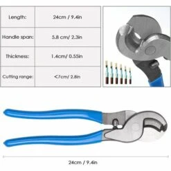 BRIDAY Jeu De Pinces à Sertir Cosse De Câble De Périphérique Pince à Sertir De Câble à Cliquet Pince à Sertir Avec Coupe-câble Câble De Coupe Et Sertissage Conception à économie De Travail Durable -Outil de l'électricien Soldes 2022 28848597 4