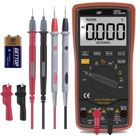 DONTODENT Multimètre Numérique Automatique à Portée Manuelle, TRMS 6000 Avec Pinces Crocodile Pour Batterie Câbles De Test AC/DC Volt Résistance Du Courant Multitesteur. 1 DONTODENT Multimètre Numérique Automatique à Portée Manuelle, TRMS 6000 Avec Pinces Crocodile Pour Batterie Câbles De Test AC/DC Volt Résistance Du Courant Multitesteur.