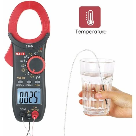 Pince Amperemetrique NJTY 328D 6000 Affichage De Comptage, Mesure Le Courant Alternatif + Tension Alternative Et Continue + Temperature + Resistance + Frequence + Capacite + Cycle De Service + Diode + Marche-arret Livraison Sans Batterie 2 Pince Amperemetrique NJTY 328D 6000 Affichage De Comptage, Mesure Le Courant Alternatif + Tension Alternative Et Continue + Temperature + Resistance + Frequence + Capacite + Cycle De Service + Diode + Marche-arret Livraison Sans Batterie – Image 2