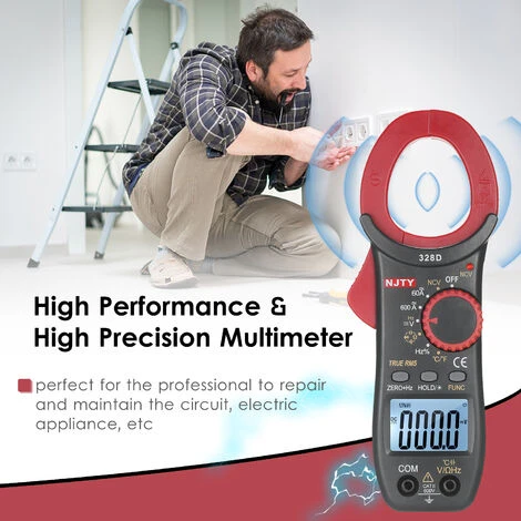 Pince Amperemetrique NJTY 328D 6000 Affichage De Comptage, Mesure Le Courant Alternatif + Tension Alternative Et Continue + Temperature + Resistance + Frequence + Capacite + Cycle De Service + Diode + Marche-arret Livraison Sans Batterie 3 Pince Amperemetrique NJTY 328D 6000 Affichage De Comptage, Mesure Le Courant Alternatif + Tension Alternative Et Continue + Temperature + Resistance + Frequence + Capacite + Cycle De Service + Diode + Marche-arret Livraison Sans Batterie – Image 3
