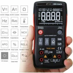 DONTODENT Multimètre Numérique,Multimètre Numérique Professionnel,Voltmètre Numérique Affichage True-RMS 3 Lignes 9999 Bouton De Température AC -Outil de l'électricien Soldes 2022 29715128 3