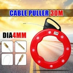 MAEREX Extracteur Trainage Fibre De Verre Cable Tire-fil Rodder électricien4mm X 30M