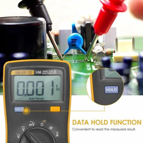 Mini Multimetre Numerique De Poche Portable Fluke, 6000 Lectures, Conservation Des Donnees, Livraison Sans Batterie, FLUKE 106 5 Mini Multimetre Numerique De Poche Portable Fluke, 6000 Lectures, Conservation Des Donnees, Livraison Sans Batterie, FLUKE 106 – Image 5