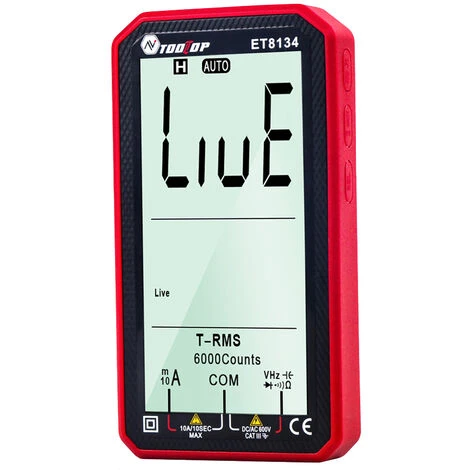 TOOLTOP ET8134 Multimetre A Ecran Haute Definition LCD Portable De 4,7 Pouces Tension Continue Et Courant Tension Alternative Et Courant De Livraison Sans Batterie Version Rouge 4 TOOLTOP ET8134 Multimetre A Ecran Haute Definition LCD Portable De 4,7 Pouces Tension Continue Et Courant Tension Alternative Et Courant De Livraison Sans Batterie Version Rouge – Image 4