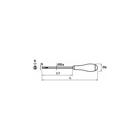 Tournevis D'électricien Mob Outillage 3.5x75x0.6mm 2 Tournevis D'électricien Mob Outillage 3.5x75x0.6mm – Image 2