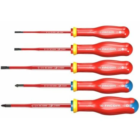 FACOM - Jeu De 5 Tournevis Isolés Slim - ATD.J5TVEPB 1 FACOM - Jeu De 5 Tournevis Isolés Slim - ATD.J5TVEPB